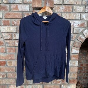 GAP Navy Blue Waffle Hoodie Sweatshirt - Sz Med